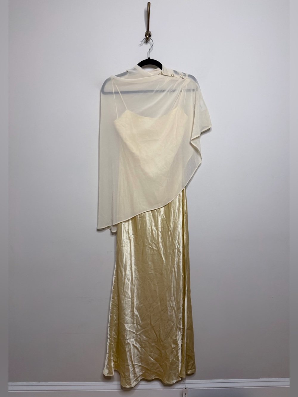 Reformation Lilibeth Silk Dress in Blonde - Picture 6 of 12